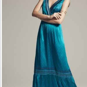 Calypso St Barts silk maxi dress turquoise S